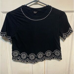 Black Petite Topshop crop top US size 2 / small